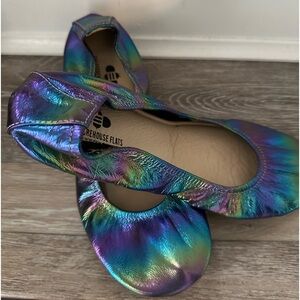 SOLD Storehouse Holographic Rainbow Leather Foldable Comfort Ballet Flats size 9